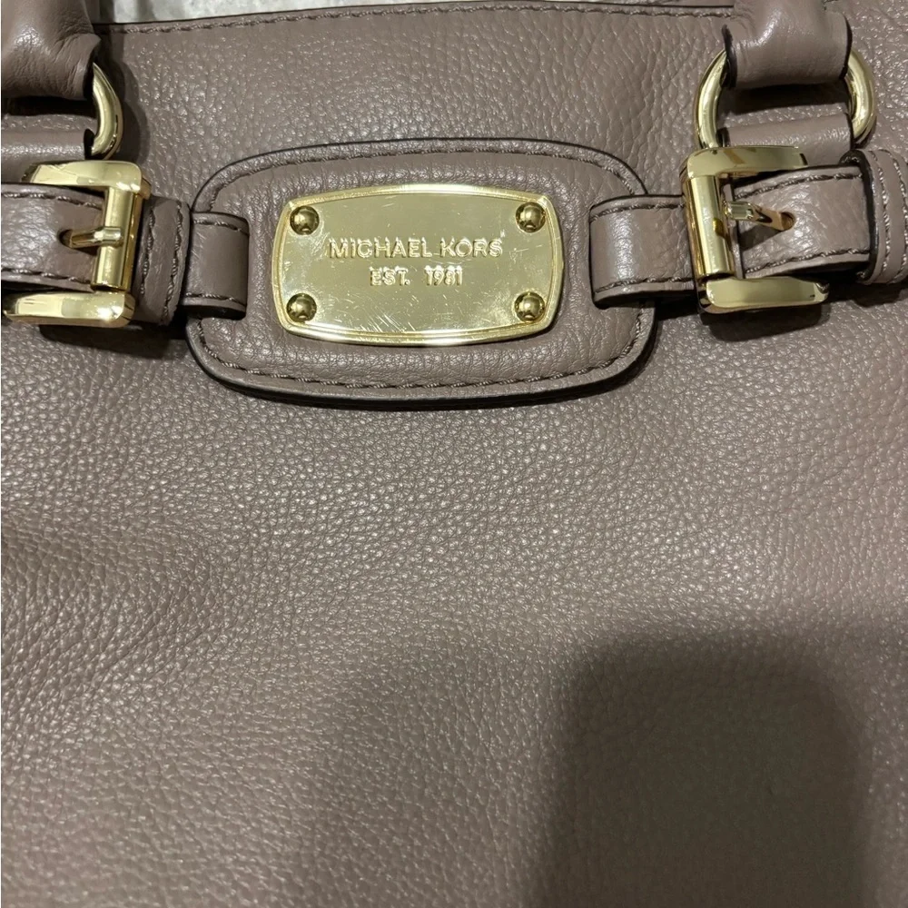 Michael Kors Brown Leather Tote Bag Crossbody Shoulder Purse